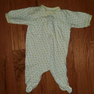 Gerber Yellow Duck Pattern Newborn Cotton Footie